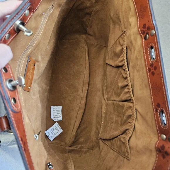 NWT Patricia Nash Benvenuto Leather Brown Tote Bag - Picture 8 of 12
